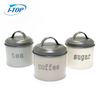 Ensembles de bidons de sucre de café de thé d'acier inoxydable de stockage de cuisine avec le couvercle