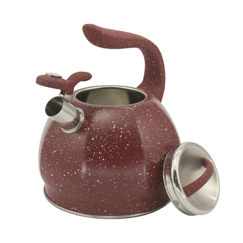 IT-CO1019 Silver High Quality Silver Color Painting bouilloire à thé sifflante en acier inoxydable