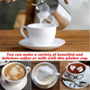 Mousseur à lait HomeGoal en acier inoxydable manuel mousseur à lait portable café lait mousseur pichets