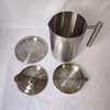 Pot de crépine d'huile en acier inoxydable Bacon conteneur de graisse conteneur de stockage de cruche avec filtre Pot d'huile de cuisson