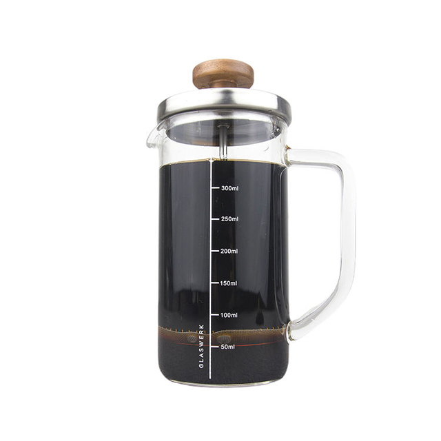 I-TOP GFP11 Amazon Vente Chaude Noir 350 ml Mini Portable Presse Française Cafetière Théière Avec Couvercle