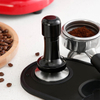 Ecocoffee Espresso Tasse à café en acier inoxydable calibrée avec presse à poudre à poignée à ressort