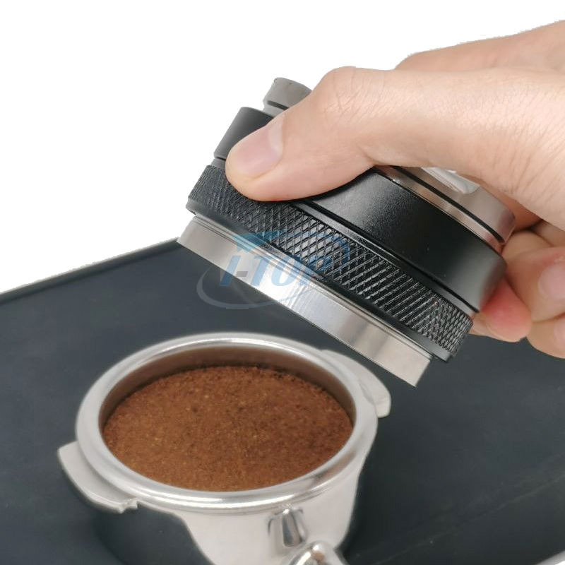 LOGO personnalisé Bean Barista Espresso En Acier Inoxydable Café Tamper Machine Espresso Presse Sabotage Base En Acier Inoxydable