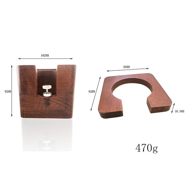 Café en bois Tamper Stand Stand Café Mesure Tamper Cuillère Mesure Tamper Noir Express Stand Café Cuillère