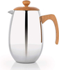 Cafetière à pression française en acier inoxydable, théière à double conservation de la chaleur