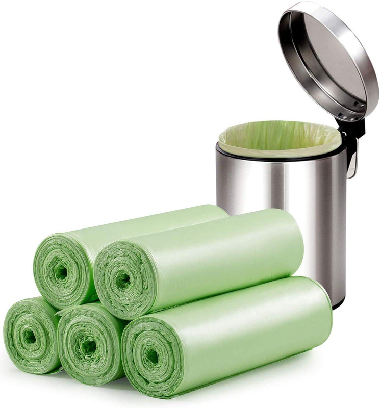 100% sacs de déchets compostables sacs de déchets alimentaires de cuisine petits sacs poubelles de salle de bains de compost pour la maison