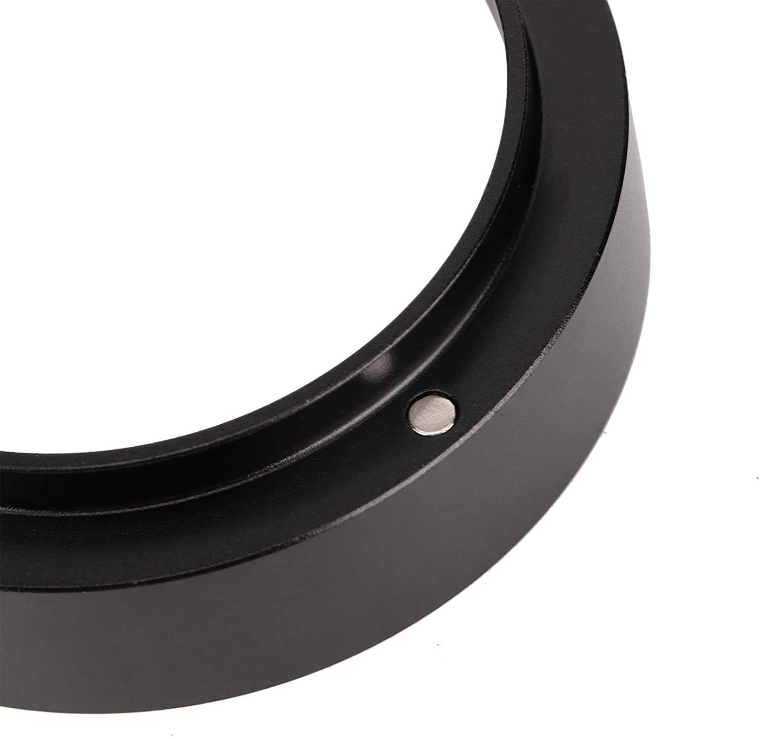 Entonnoir de dosage de café en aluminium, entonnoir à anneau de dosage de poudre de café avec argent de remplacement magnétique pour la maison de bureau (51-58 mm))