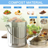 Poubelle à compost en acier inoxydable à usage domestique