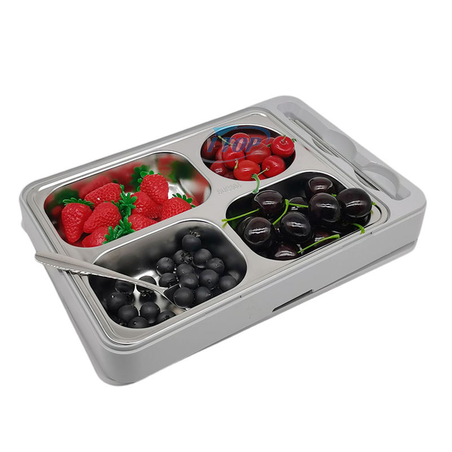 2022 Amazon Wholesale Leakageproo Acier Inoxydable Kid Food Containers School Metal Bento Lunch Box