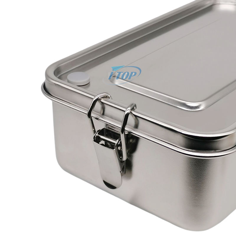 2022 Amazon Wholesale Leakageproo Acier Inoxydable Kid Food Containers School Metal Bento Lunch Box