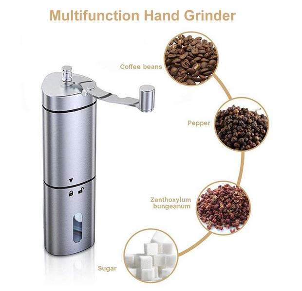 Acier inoxydable Réglable Céramique Goutte À Goutte Espresso Presse Française Mouture De Café À La Main