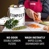 Poubelle à compost de cuisine pour comptoir de cuisine - Seau à compost de 1,0 gallon avec couvercle pour engrais d'élevage de comptoir