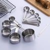 Ensemble de tasses et cuillères à mesurer Cuisson et pâtisserie Ensemble de tasses à mesurer empilables Cuillères à mesurer empilables en métal