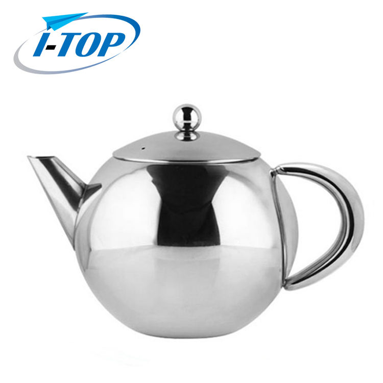 1L 1.5L Théière Argent En Acier Inoxydable Cafetière avec Filtre Oeuf Grande Capacité Théière