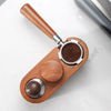 Distributeur de café en bois de 58 mm, outil de nivellement de café à hauteur réglable avec trois pentes inclinées en acier inoxydable