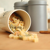 Bocaux de stockage hermétiques pour aliments ronds de qualité supérieure Coffret à biscuits en acier inoxydable Coffret à thé Sucre Récipient pour aliments avec couvercle