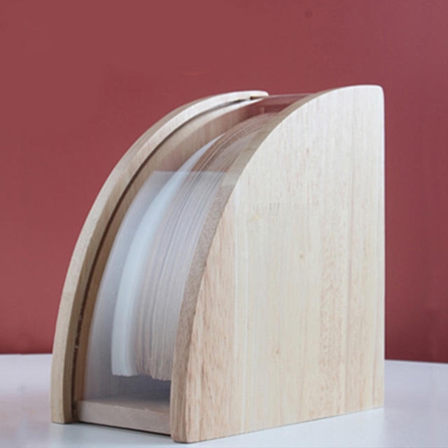 couvercle anti-poussière café poudre filtre porte-papier pour hôtel maison cuisine bar café en bois brassage à la main café filtre porte-papier