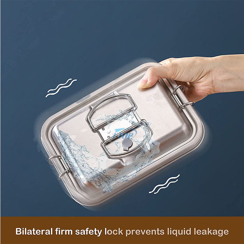 Vente en gros Adultes Enfants Leakproof Lunch Bento Box conteneur de stockage des aliments 304 Boîte à Lunch en Acier Inoxydable avec Couvercle