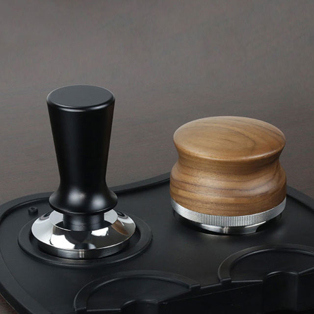 Espresso Tamper Pression calibrée Anti-Stick Autonivelant Poignée raffinée Acier inoxydable Tamper à café