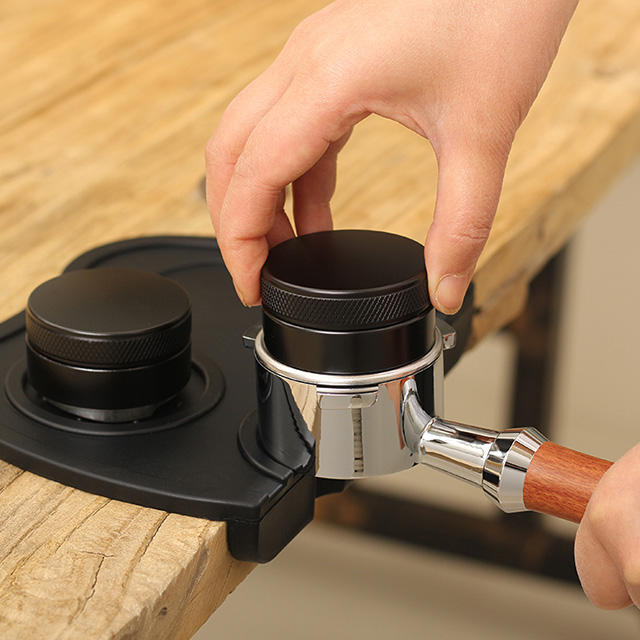 Espresso Tamper Coffee Distributor Tool Noir Réglable Profondeur Espresso Tamper Double Tête Distributeur De Café