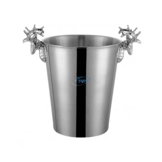 Seau à glace en acier inoxydable à double paroi portable de 5 litres de meilleure qualité pour événement et camping