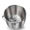 Seau à glace isolé avec pinces et couvercles 3,4 litres pour fêtes et bar, double paroi en acier inoxydable avec passoire