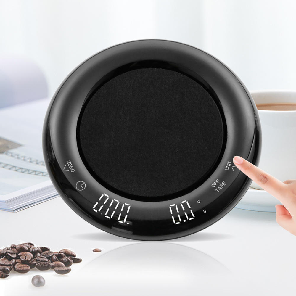 2Kg 0.1g marque privée acrylique plate-forme écran tactile minuterie cuisine électronique numérique verser sur la balance à café