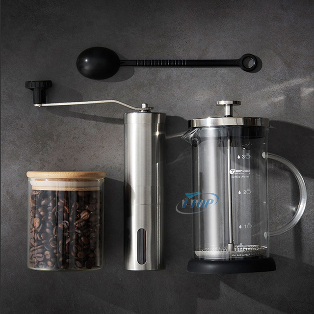 Camping infusé à la main v60 café goutte à goutte accessoires cadeau sac de voyage ensemble nouveau design moulin à café ensemble cadeau