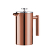 Cafetière à piston en acier inoxydable avec système de filtration à 4 niveaux