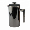 Presse française miroir noir Style classique en acier inoxydable cafetière à double paroi isolée 34 oz presse française avec Logo personnalisé