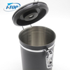 Ensemble de bidon d'acier inoxydable de qualité pour le pot hermétique de stockage de sucre de café de nourriture de cuisine