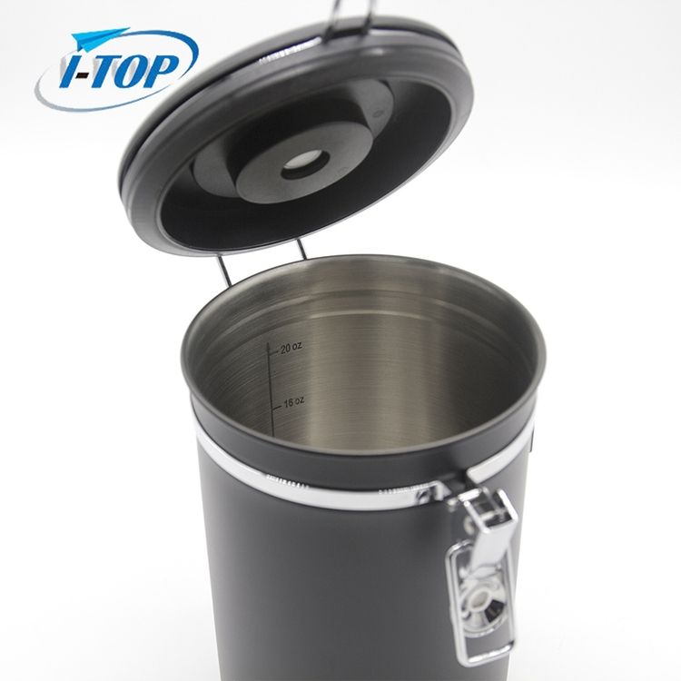 Ensemble de bidon d'acier inoxydable de qualité pour le pot hermétique de stockage de sucre de café de nourriture de cuisine