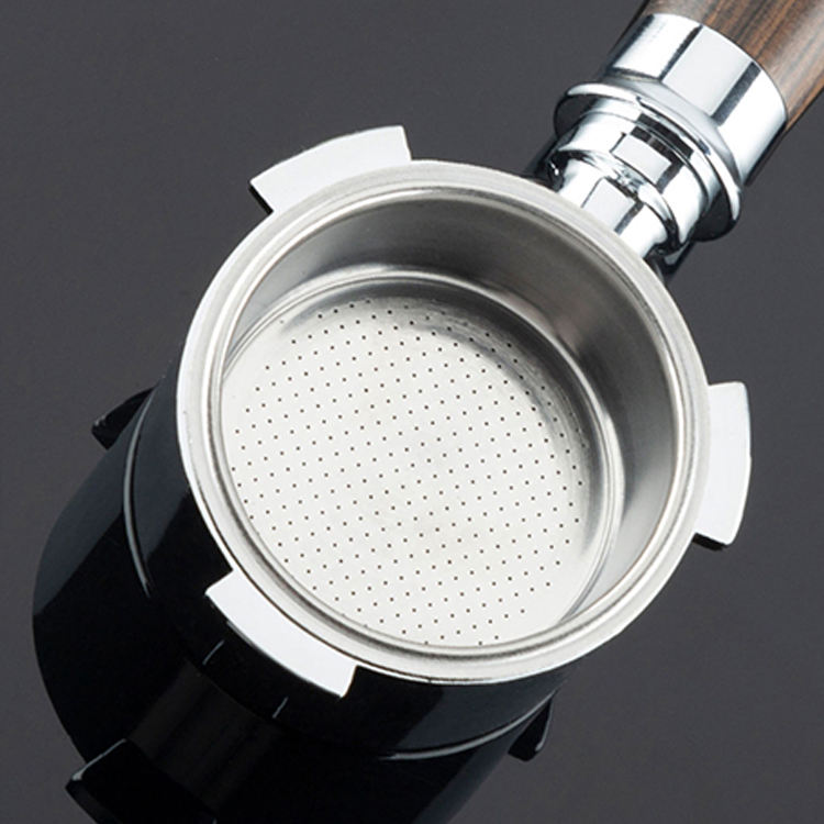 Porte-filtre sans fond pour café Barista 51/54/58MM avec manche en bois