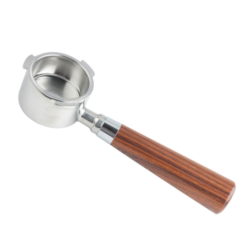 Porte-filtre sans fond pour café Barista 51/54/58MM avec manche en bois