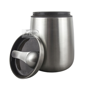 Boîte à café en métal Amazon Top Seller en acier inoxydable avec couvercle hermétique