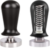 51mm Café Tamper Pression Régulée Calibrée Espresso Main Tamper 304 Base En Acier Inoxydable Noir