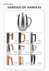 Presse française ventre Style classique en acier inoxydable 34 oz isolé cafetière à Double paroi presse française avec Logo personnalisé bois