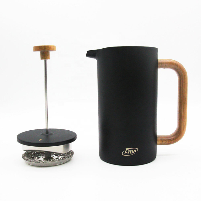 Acier inoxydable 304 avec systèmes de filtration à 4 niveaux Passe au lave-vaisselle Double paroi en acier inoxydable Cafetière française