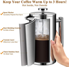 Nouvelle cafetière à double paroi isolée en métal pour presse française