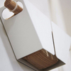 Café infusé à la main porte-papier filtre boîte de rangement en forme d'éventail V60 porte-papier filtre réfrigérateur plateau d'absorption magnétique