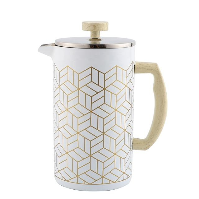 Nouvelle tendance Camping verre main café piston voyage Portable pressage en acier inoxydable presse française cafetière