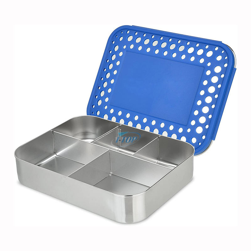 Boîte à lunch résistante aux fuites en acier inoxydable pour enfants sans BPA avec logo personnalisé avec loquets