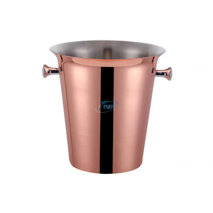 Seau à glace en acier inoxydable à double paroi portable personnalisé de 3 litres pour seau à boissons