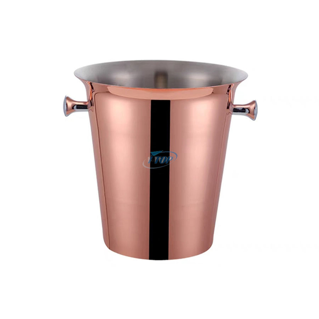 Seau à glace en acier inoxydable à double paroi portable personnalisé de 3 litres pour seau à boissons