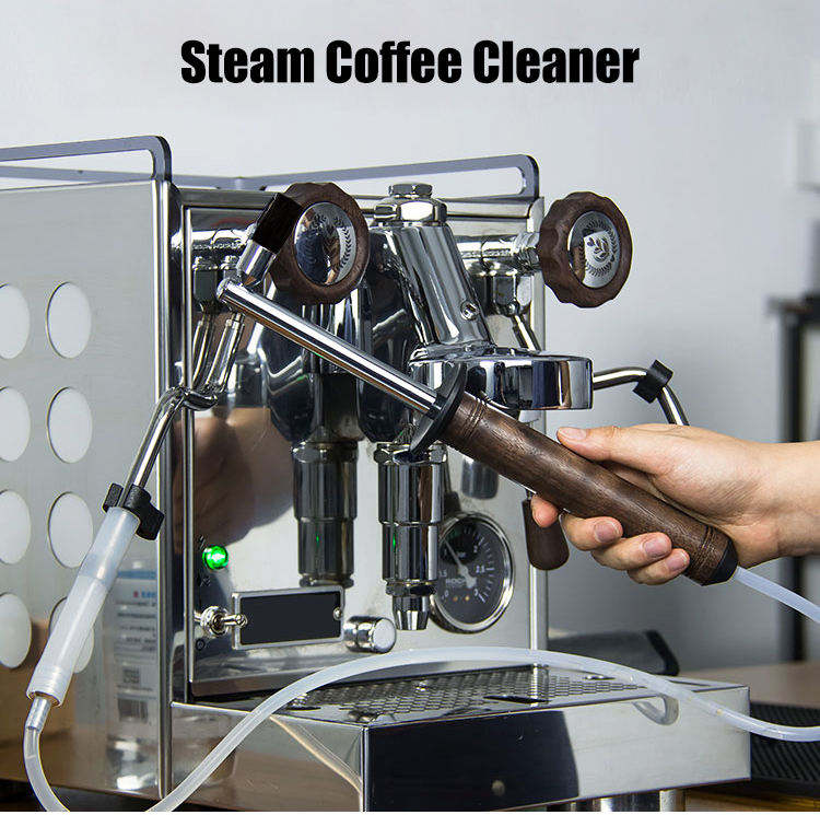 Machine à café semi-automatique nettoyant Machine à café brosse de nettoyage brosse à vapeur, outil de nettoyage à la vapeur en aluminium brosse à café en Nylon