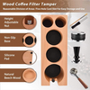 Espresso Tamper Café Distributeur Tamper Espresso Agitateur Bois Café Tamper Station Espresso Tamping Mat Compatible avec 58mm