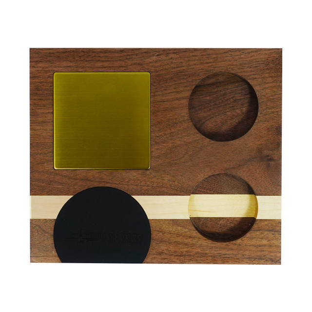 Boîte de rangement d'accessoires de Base de tasseur expresso Compatible avec toutes les tailles d'accessoires de marque Espresso Station de bourrage en noyer