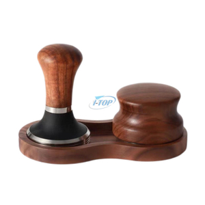Support de tampon de filtre à café 58mm en bois support de tapis de tampon expresso Station de bourrage support de tampon expresso avec pieds antidérapants