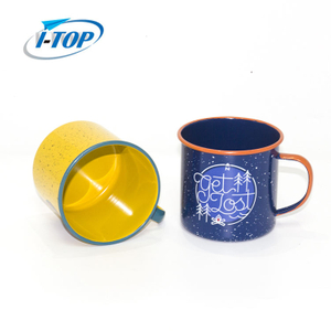 Vente chaude en gros camping émail tasse café thé tasse unique tasse colorée