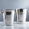 Seau à champagne en acier inoxydable Grand seau à glace avec poignées élégantes et classiques Idéal pour le champagne froid à la maison